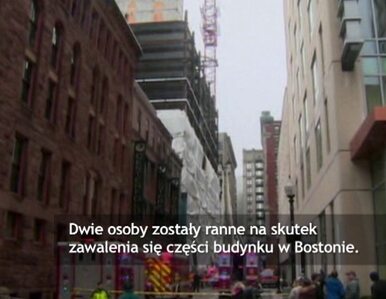 Miniatura: Zwaliła się część budynku w Bostonie....