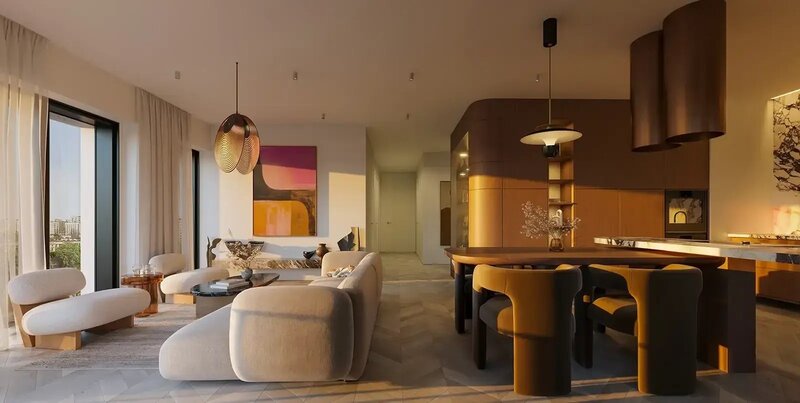 Wizualizacja inwestycji MURANO w&nbsp;Warszawie &ndash; projekt PROFBUD przy ul. Anielewicza, w&nbsp;sąsiedztwie Ogrodu Krasińskich i&nbsp;Muzeum POLIN, zaprojektowany przez BBGK Architekci