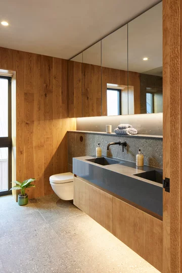 Różowy domek na plaży, projekt RX Architects RIBA, różowy domek na plaży