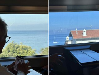 On the way to Rome. Along the sea
