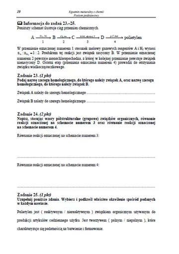 Matura 2013. Arkusz maturalny z chemii. Poziom podstawowy(fot.CKE)
