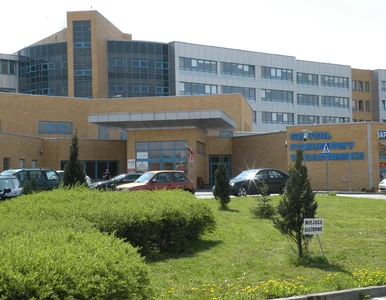 Miniatura: Góra zakaźnych odpadów przed szpitalem w...