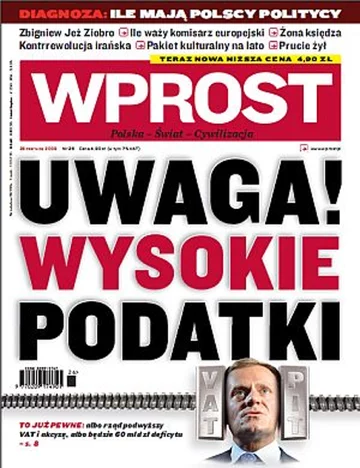 Okładka tygodnika Wprost nr 26/2009 (1381)