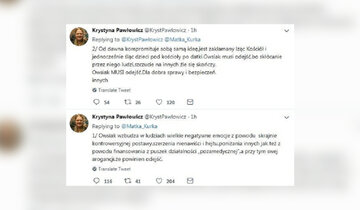 Wpisy Krystyny Pawłowicz na&nbsp;Twitterze
