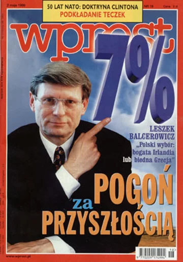 Okładka tygodnika Wprost nr 18/1999 (857)