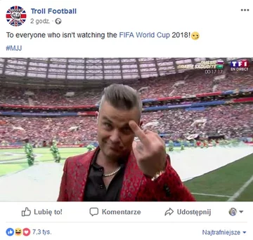 Gest Robbiego Williamsa nie pozostał niezauważony 