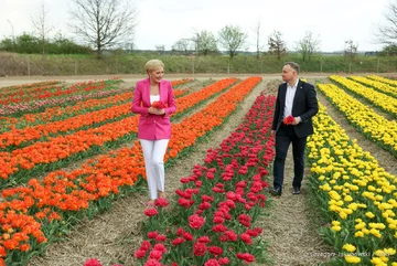 Para Prezydencka na XII Międzynarodowych Targach Tulipanów 