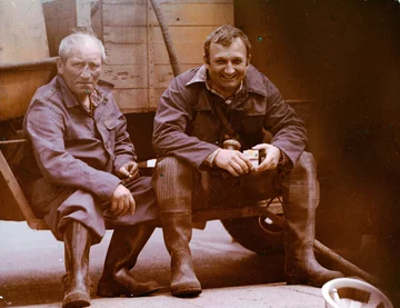 „Jan Serce” 1981. Kadr z filmu „Jan Serce” w rezyserii Radosława Piwowarskiego, n/z od lewej: Jan Himilsbach, Kazimierz Kaczor.