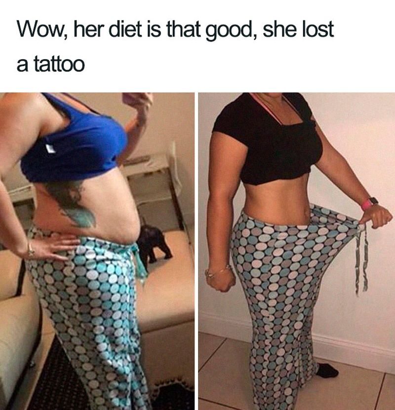 Dieta tak dobra, że zniknął nawet tatuaż 