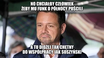 Mem z imprezującym Trzaskowskim 