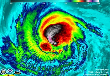 Huragan Irma na zdjęciach NASA 