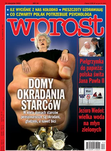 Okładka tygodnika Wprost nr 34/2002 (1030)