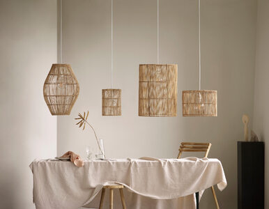 Lampa do salonu – rattanowa, wiklinowa i bambusowa. Nowoczesna dekoracja...