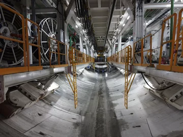 Prace na terenie budowy tunelu pod Świną 