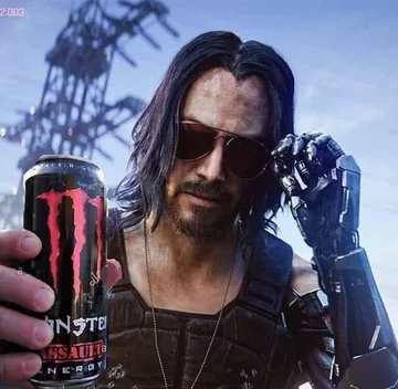 Mem z Keanu Reevesem po prezentacji gry Cyberpunk 2077 