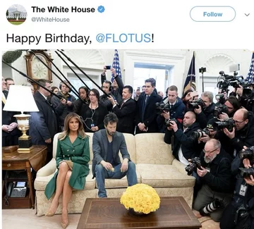 Przeróbka zdjęcia z Melanią Trump 