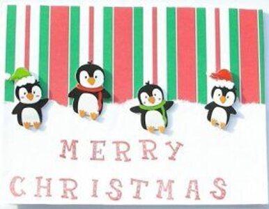 Miniatura: Bożonarodzeniowe kartki: pingiwny zamiast...