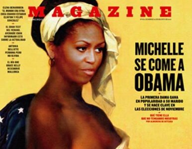 Miniatura: Hiszpański magazyn obnażył Michelle Obamę....