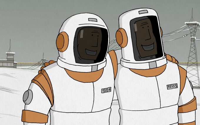 Kadr z filmu „Nie możemy żyć bez kosmosu” (2014)