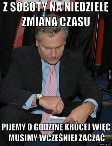 Mem z Aleksandrem Kwaśniewskim 