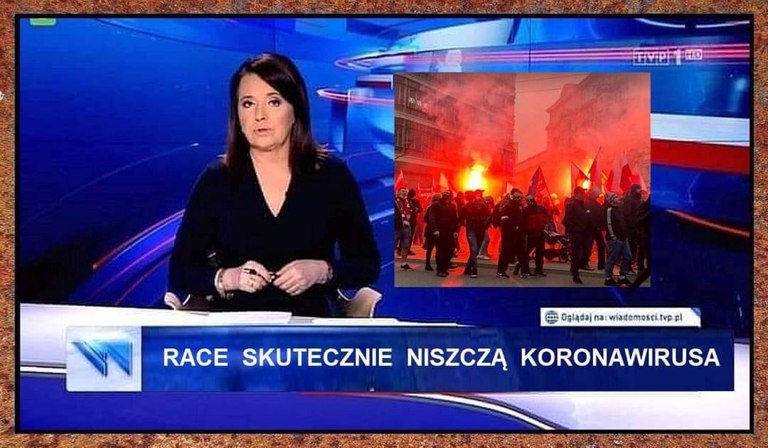 Mem nawiązujący do Marszu Niepodległości 