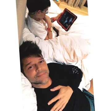 Ricky Martin z synem 