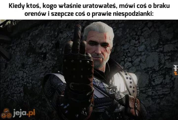 Mem inspirowany grami z serii Wiedźmin 