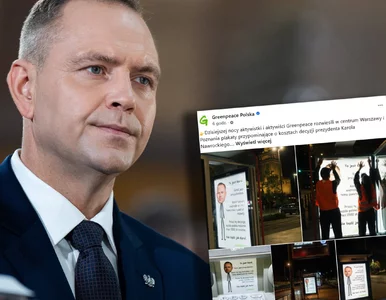 Miniatura: Plakaty z karykaturą Nawrockiego pojawiły...