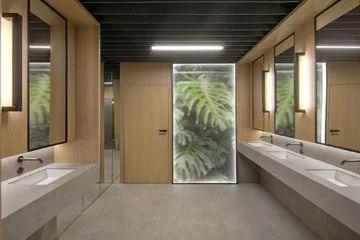 Biophilic design w przestrzeni biurowej – naturalne materiały, roślinność i światło dzienne tworzą środowisko sprzyjające koncentracji, dobrostanowi i komfortowi pracy, projekt: SAAN 