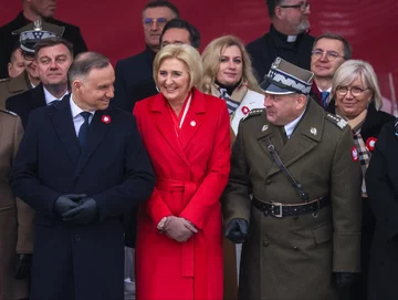 Agata Duda na obchodach Święta Niepodległości 