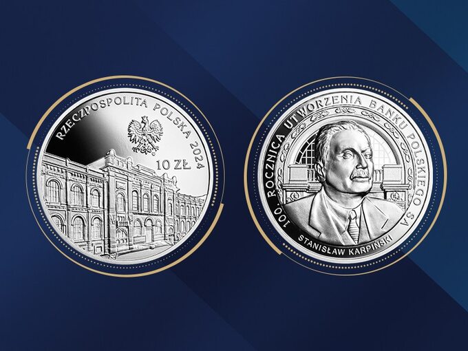 Awers i rewers monety „100. rocznica utworzenia Banku Polskiego SA”