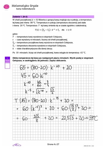 Zadanie 1&nbsp;&ndash; Matura 2024. Matematyka &mdash; poziom rozszerzony, Formuła 2023 &mdash; arkusze z&nbsp;odpowiedziami
