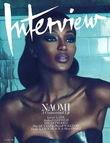 Naomi Campbell na okładce magazynu "Interview" 