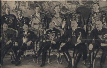 Gabinet P&aacute;la Telekiego, &oacute;wczesny premier Węgier siedzi w&nbsp;środku (w okularach), zdj. z&nbsp;1939 roku