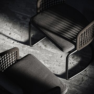 Kolekcja mebli outdoor  &bdquo;Pigalle&rdquo;, aluminium malowane proszkowo, sznurek akrylowy, tkanina outdoorowa, AlmiD&eacute;cor