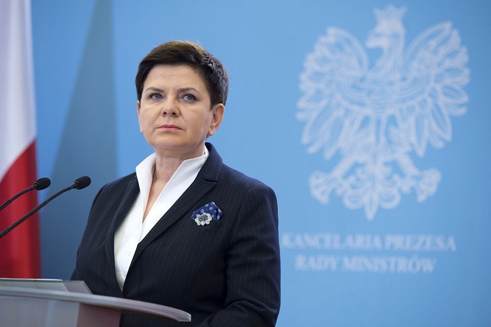 Premier Beata Szydło podczas konferencji 