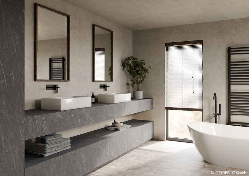 Wrażenie pewnej monumentalności i kontaktu z nieokiełzaną naturą tworzy zabudowa w dekorze łupka (Artos)