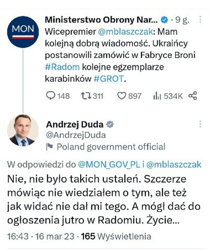 Wpis Andrzeja Dudy