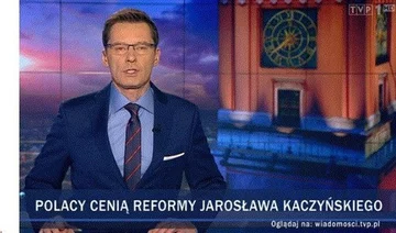 Pasek TVP za czasów prezesury Jacka Kurskiego 