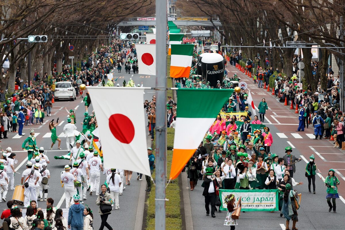 Dzień Świętego Patryka przyjął się na całym świecie Parada w Tokio