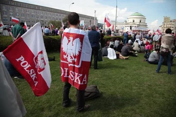 ...i chyba nikt nie miał wątpliwości, gdzie tego dnia stała Polska (fot. PAP/Tomasz Gzell)