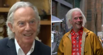 Mem z nową fryzurą Tony'ego Blaira 