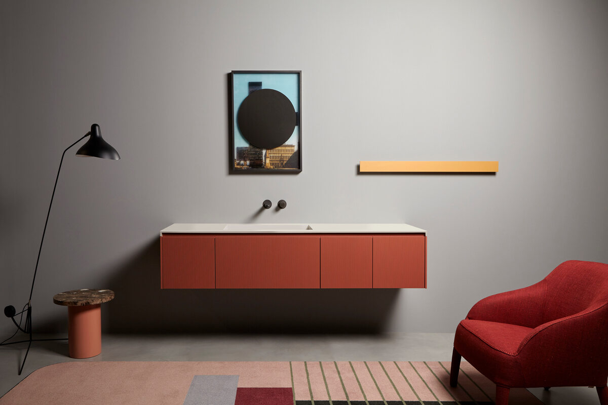 Wyposażenie łazienki z kolekcji Binario marki Antonio Lupi Antonio Lupi, meble umywalki lustra