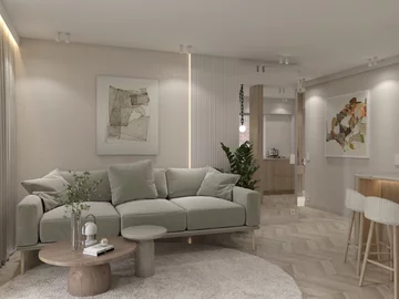 Niewielkie mieszkanie w jasnej kolorystyce, projekt Agata Izdebska, Insolito Interior 