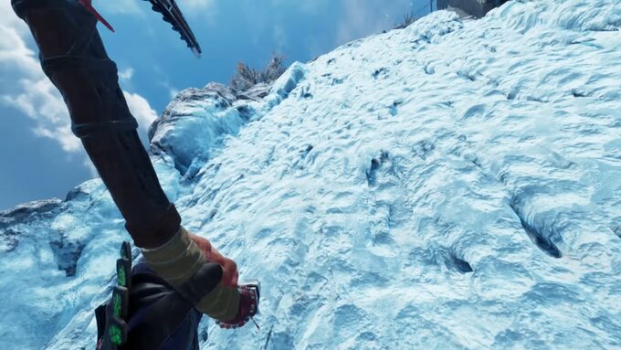 Horizon Call of the Mountain – zrzut ekranu z gry na gogle PS VR2