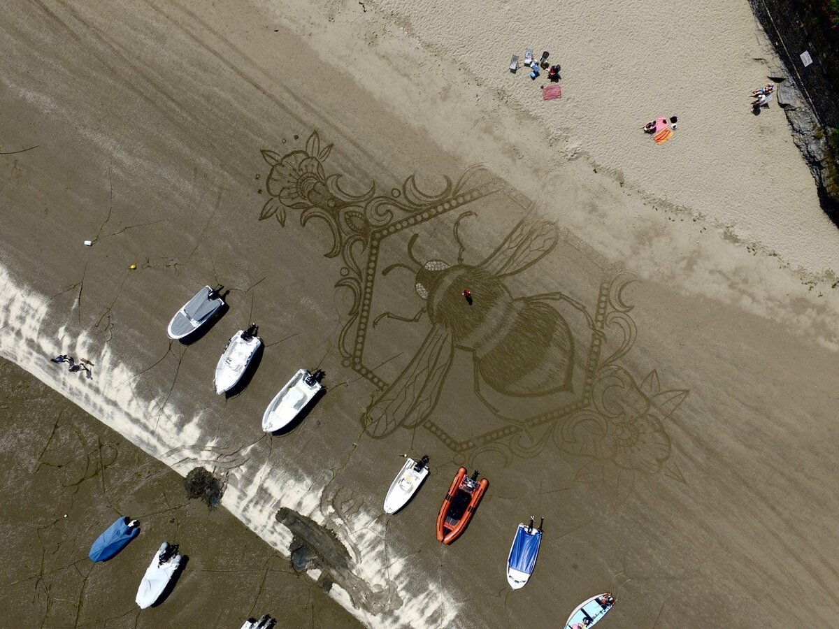 Wzór na plaży, który stworzył Marc Treanor 