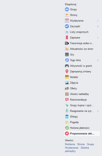 Lokalizacja nowej opcji na&nbsp;Facebooku