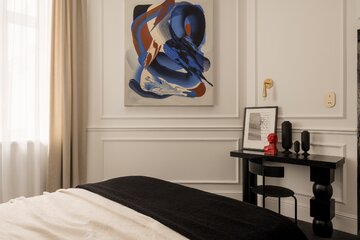 Małe mieszkanie w łódzkiej kamienicy, projekt  Piotr Łucyan 