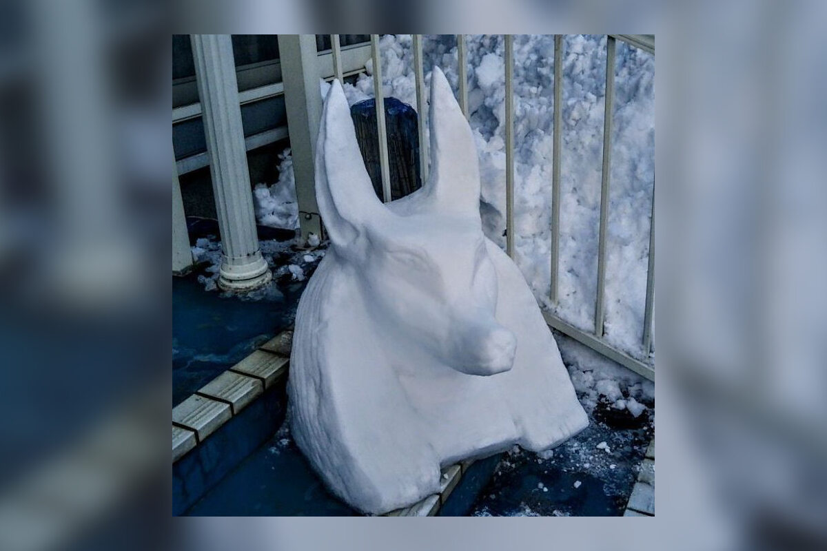Rzeźby ze śniegu, które powstały w Tokio 