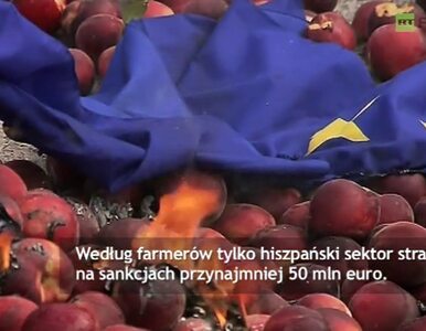 Miniatura: W Hiszpanii rolnicy spalili flagę UE i...